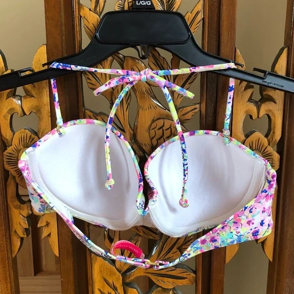 VS Ditsy Floral Print Bandeau Bikini Top - Picture 9 of 9